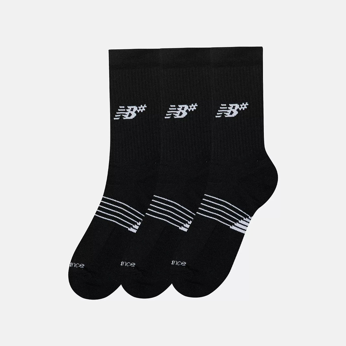 New Balance Numeric Active Socks 3 Pack Black Socks New Balance Numeric 