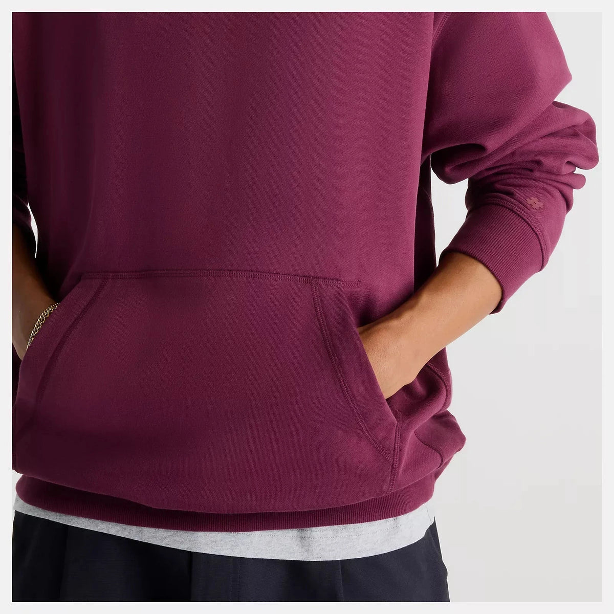 New Balance Numeric French Terry Hood Mulled Wine hoodies New Balance Numeric 