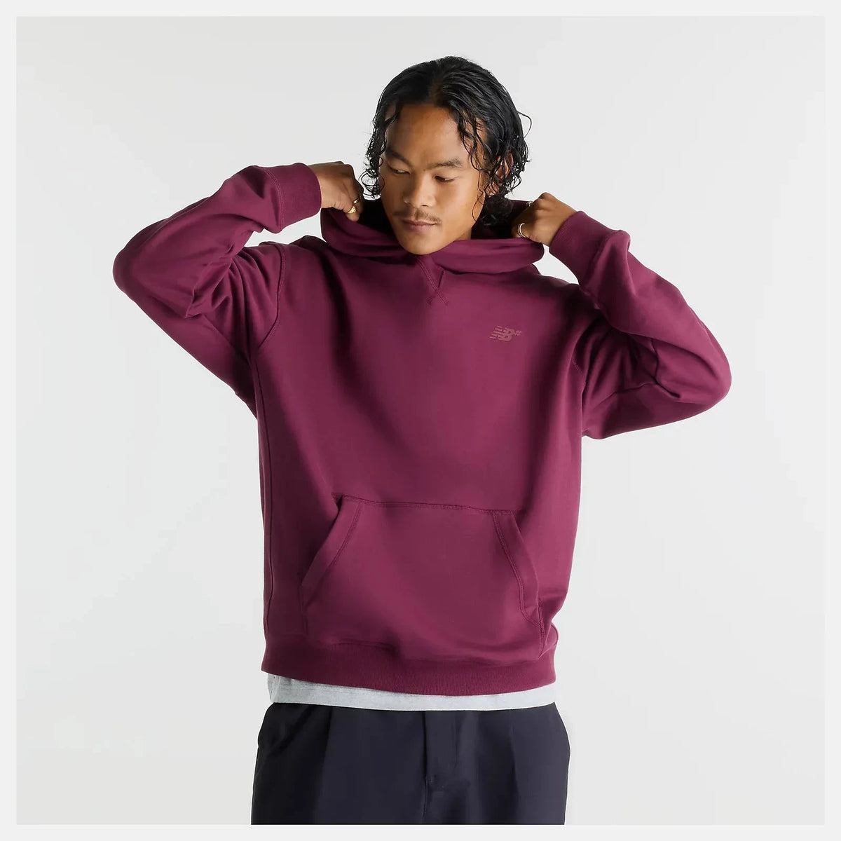 New Balance Numeric French Terry Hood Mulled Wine hoodies New Balance Numeric 