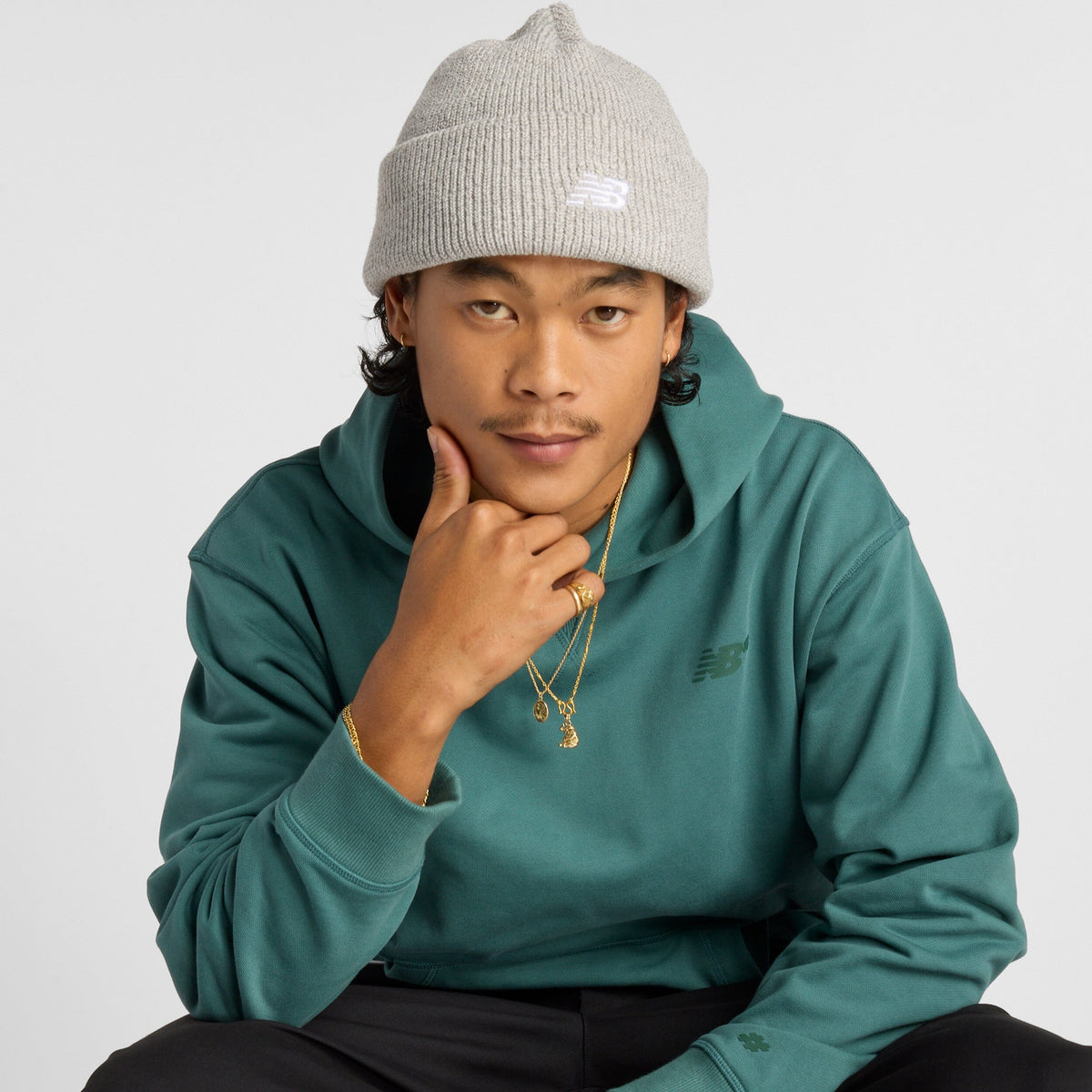 New Balance Numeric French Terry Hoodie New Spruce hoodies New Balance Numeric 