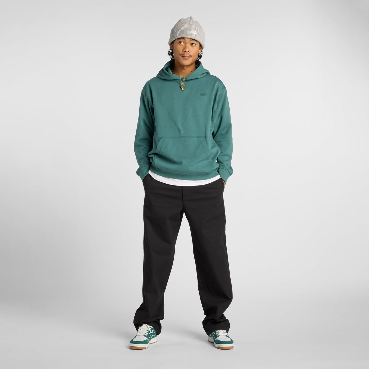 New Balance Numeric French Terry Hoodie New Spruce hoodies New Balance Numeric 