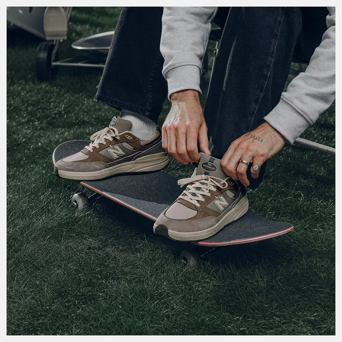 New Balance Numeric Reynolds 933 Grey Days 26 Marblehead/Island Blue footwear New Balance Numeric 
