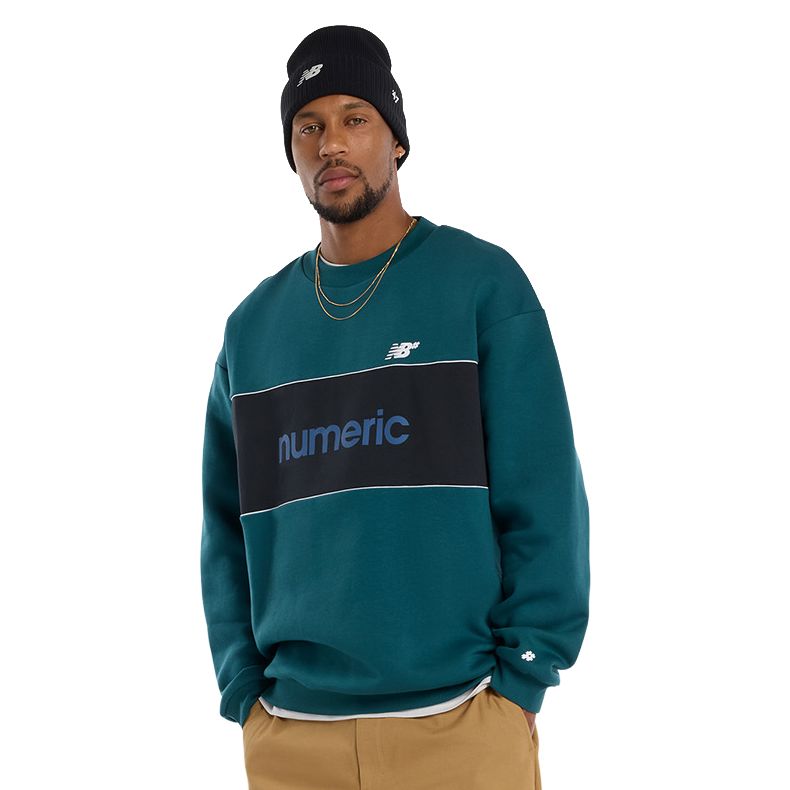 New Balance Numeric Team Crew Deep Teal crewnecks New Balance Numeric 