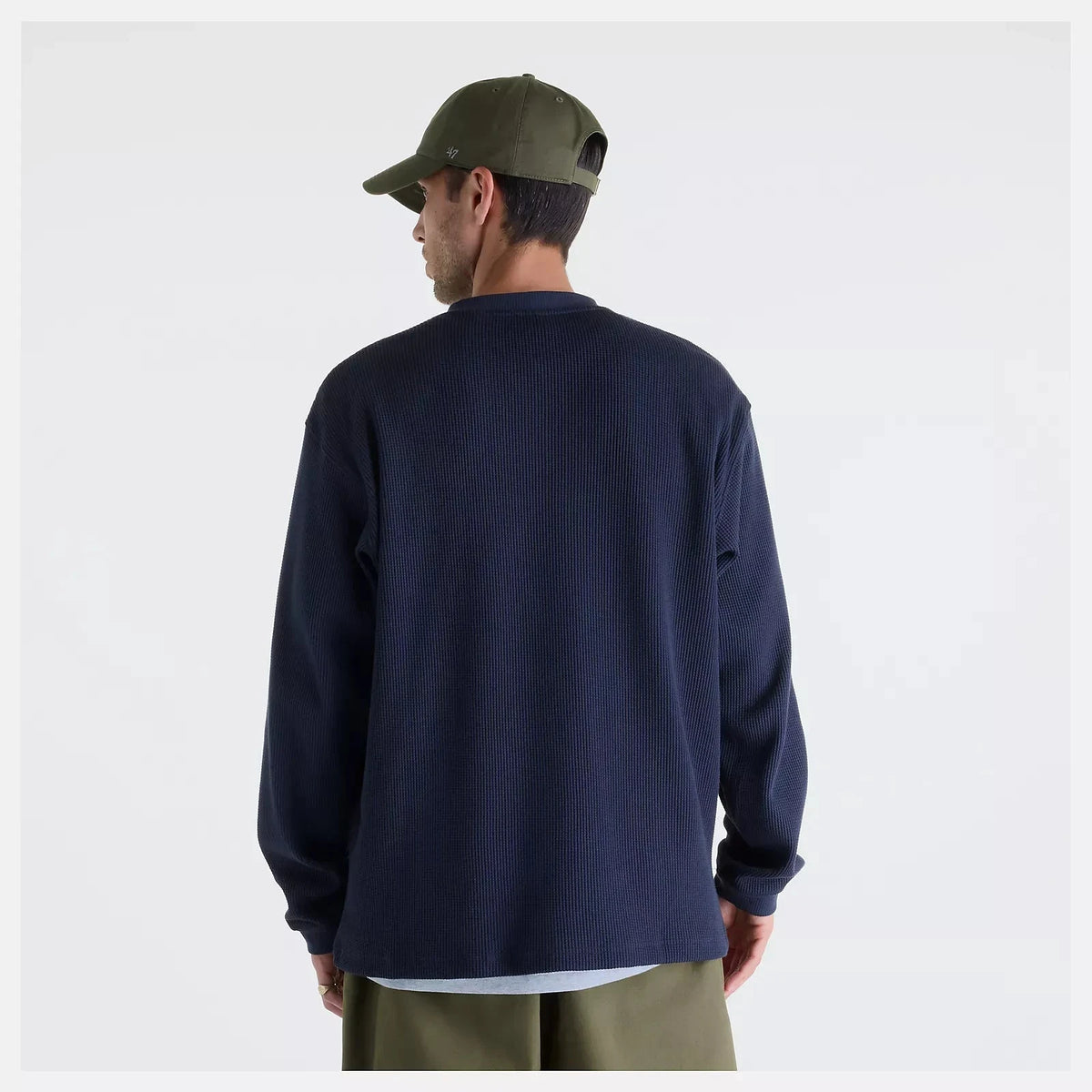 New Balance Numeric Waffle Knit Henley Dark Night shirts New Balance Numeric 