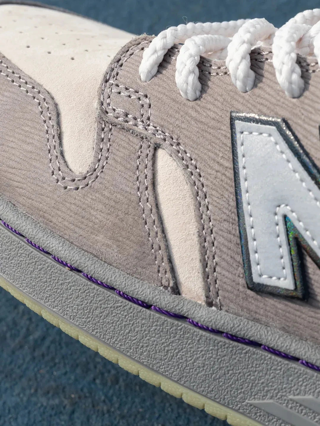 New Balance Numeric x Civil Quahog 480 Clam Grey/Mother of Pearl footwear New Balance Numeric 