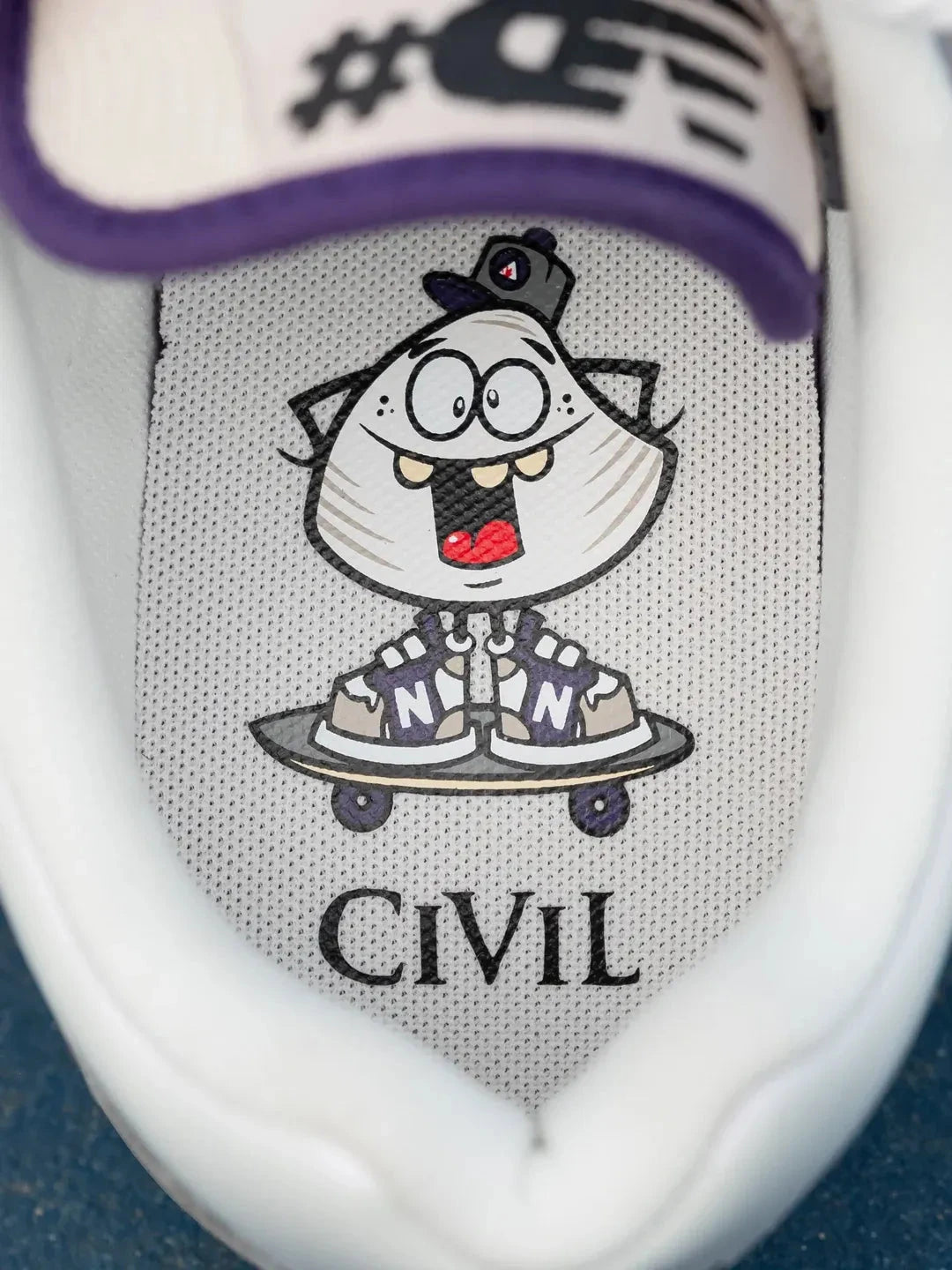 New Balance Numeric x Civil Quahog 480 Clam Grey/Mother of Pearl footwear New Balance Numeric 