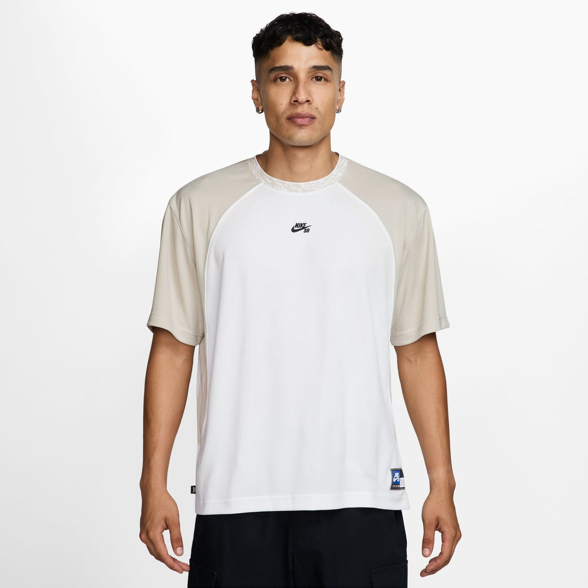 Nike SB Dri-FIT Knit Skate Jersey White/Light Bone/Black shirts Nike SB 