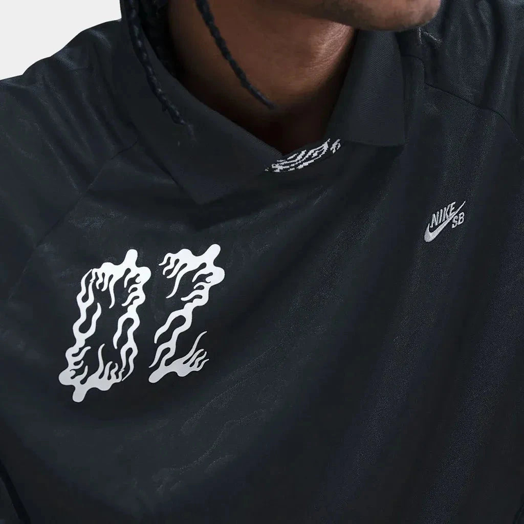 Nike SB DriFIT Jacquard Skate Jersey Black/White shirts Nike SB 