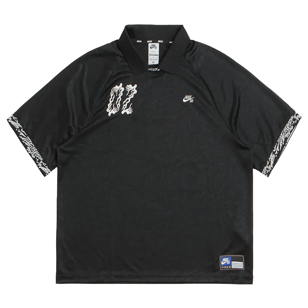 Nike SB DriFIT Jacquard Skate Jersey Black/White shirts Nike SB 