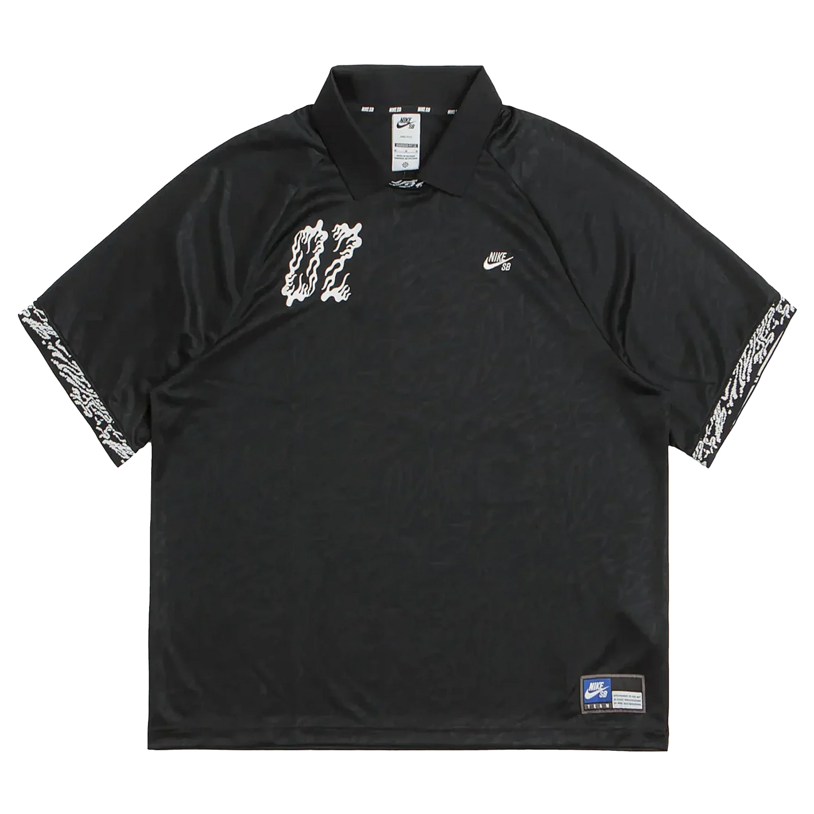 Nike SB DriFIT Jacquard Skate Jersey Black/White shirts Nike SB 