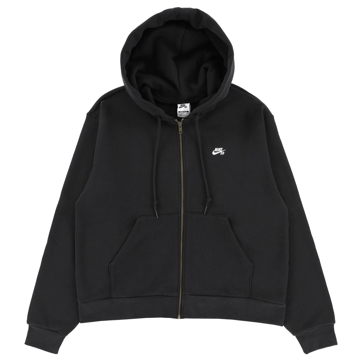 Nike SB Essential Full-Zip Fleece Skate Hoodie Black/White hoodies Nike SB 