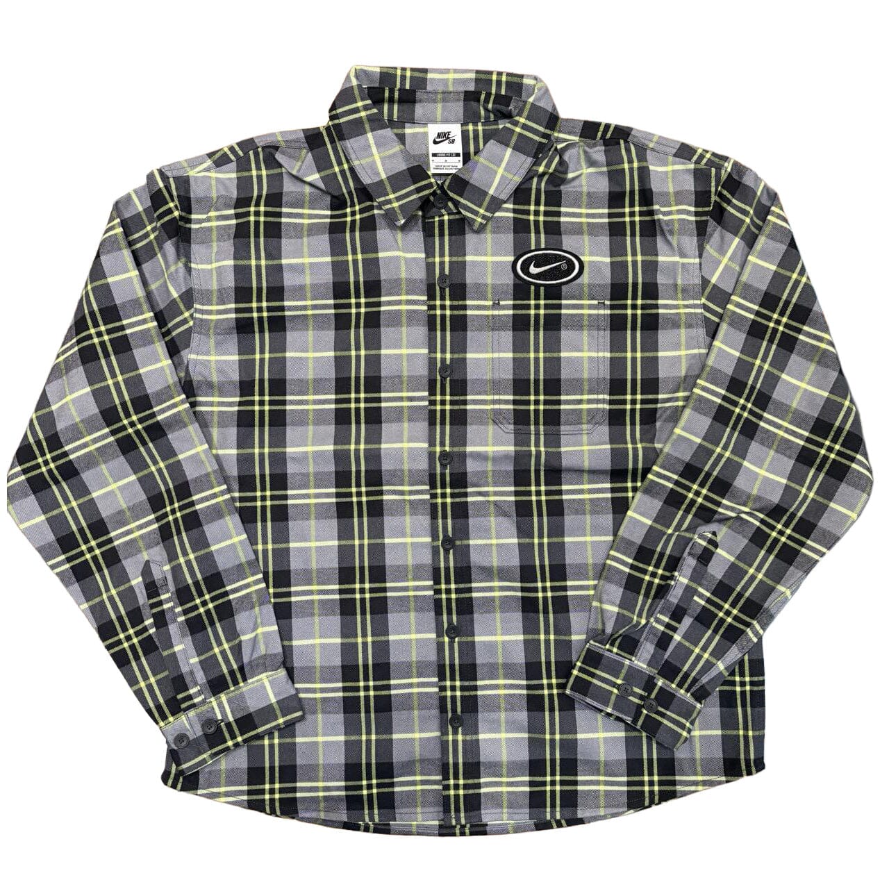 Nike SB Koston Skate Flannel Dark Smoke Grey/Volt shirts Nike SB 