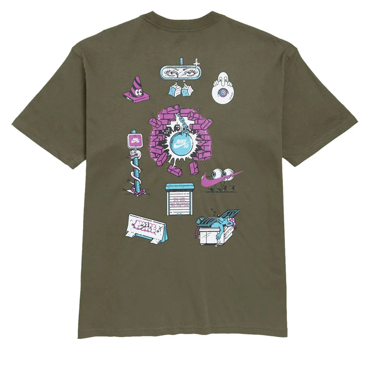 Nike SB M90 Skate Char Tee Medium Olive Tees Nike SB 