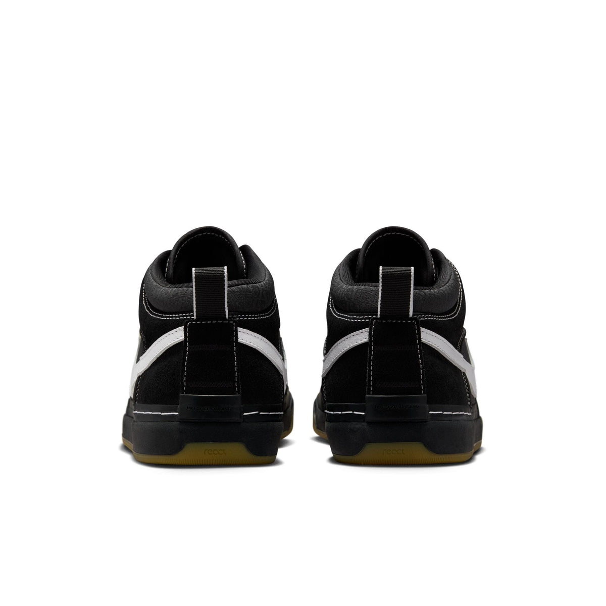 Nike SB React Leo Black/White/Gum Light Brown footwear Nike SB 