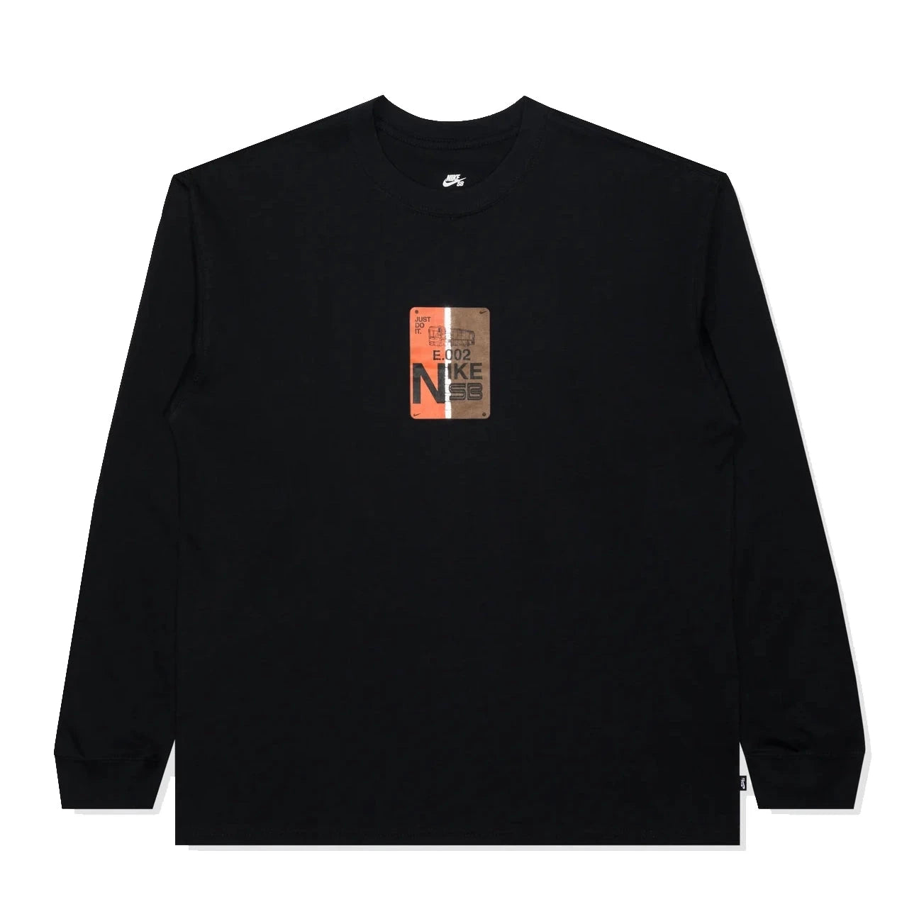 Nike SB SF Bus Pass L/S Skate Tee Black/Safety Orange Tees Nike SB 