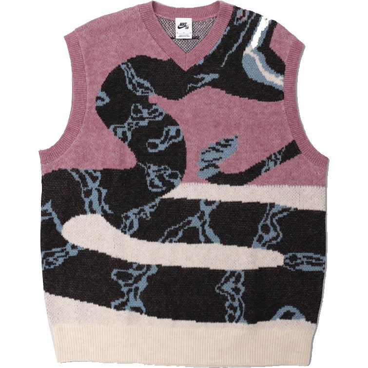 Nike SB Snake Sweater Vest Plum Dust/Light Orewood Brown/Black sweaters Nike SB 