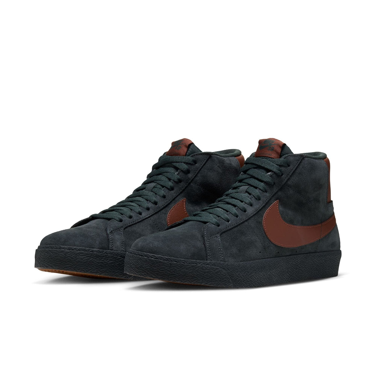 Nike SB Zoom Blazer Mid Black Spruce/Corduroy Brown footwear Nike SB 