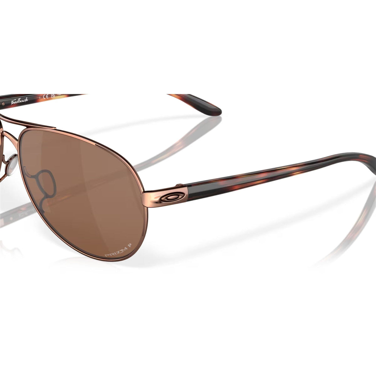 Oakley Feedback Sunglasses Rose Gold w Prizm Tungsten Polarized Lens Sunglasses Oakley 