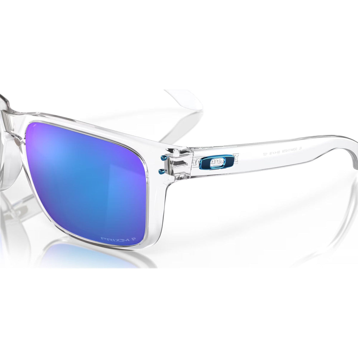 Oakley Holbrook XL Sunglasses Polished Clear w/ Prizm Sapphire Polarized Lens Sunglasses Oakley 