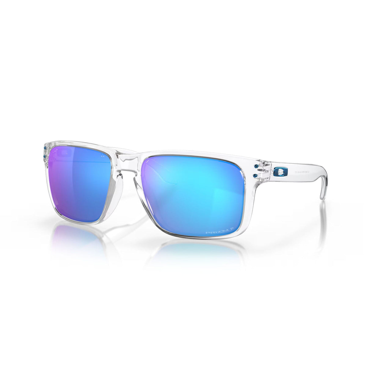 Oakley Holbrook XL Sunglasses Polished Clear w/ Prizm Sapphire Polarized Lens Sunglasses Oakley 
