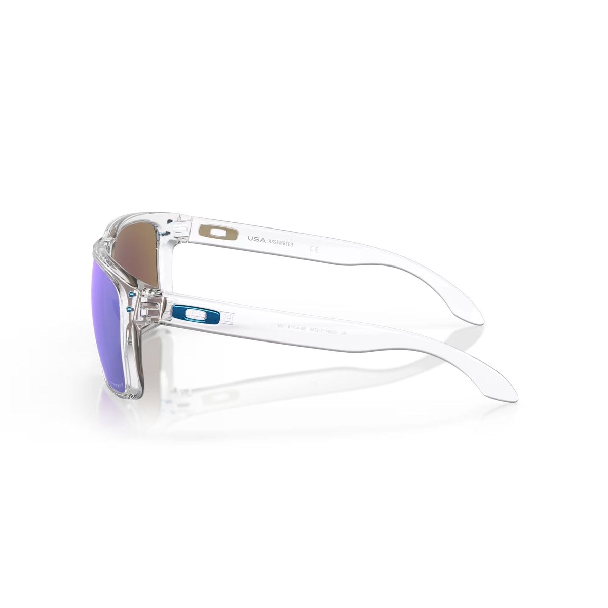 Oakley Holbrook XL Sunglasses Polished Clear w/ Prizm Sapphire Polarized Lens Sunglasses Oakley 