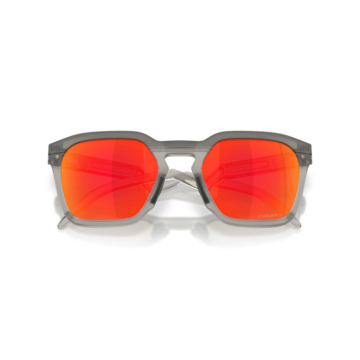 Oakley HSTN SQ Sunglasses Matte Grey Smoke w/ Prizm Ruby Lens Sunglasses Oakley 