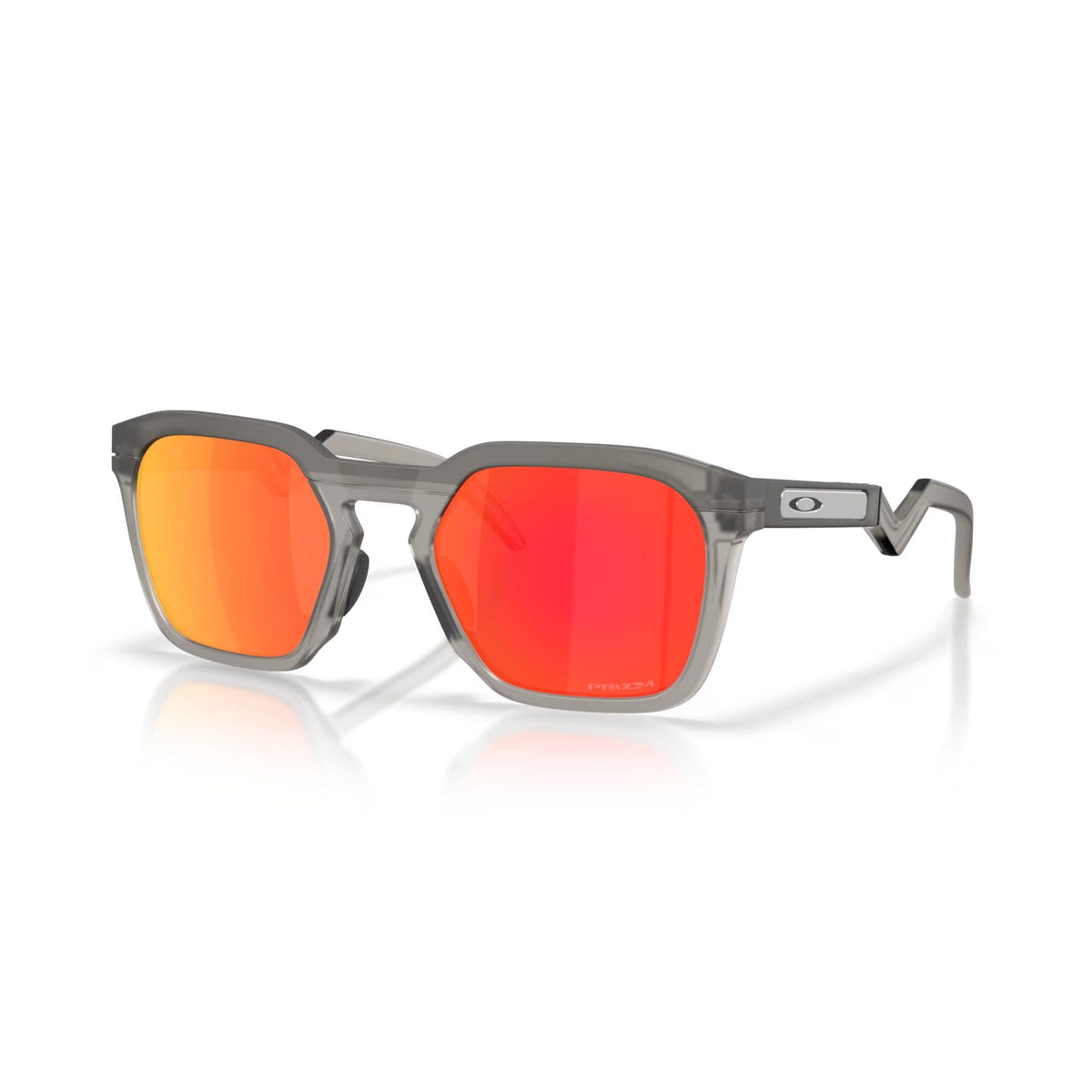 Oakley HSTN SQ Sunglasses Matte Grey Smoke w/ Prizm Ruby Lens Sunglasses Oakley 
