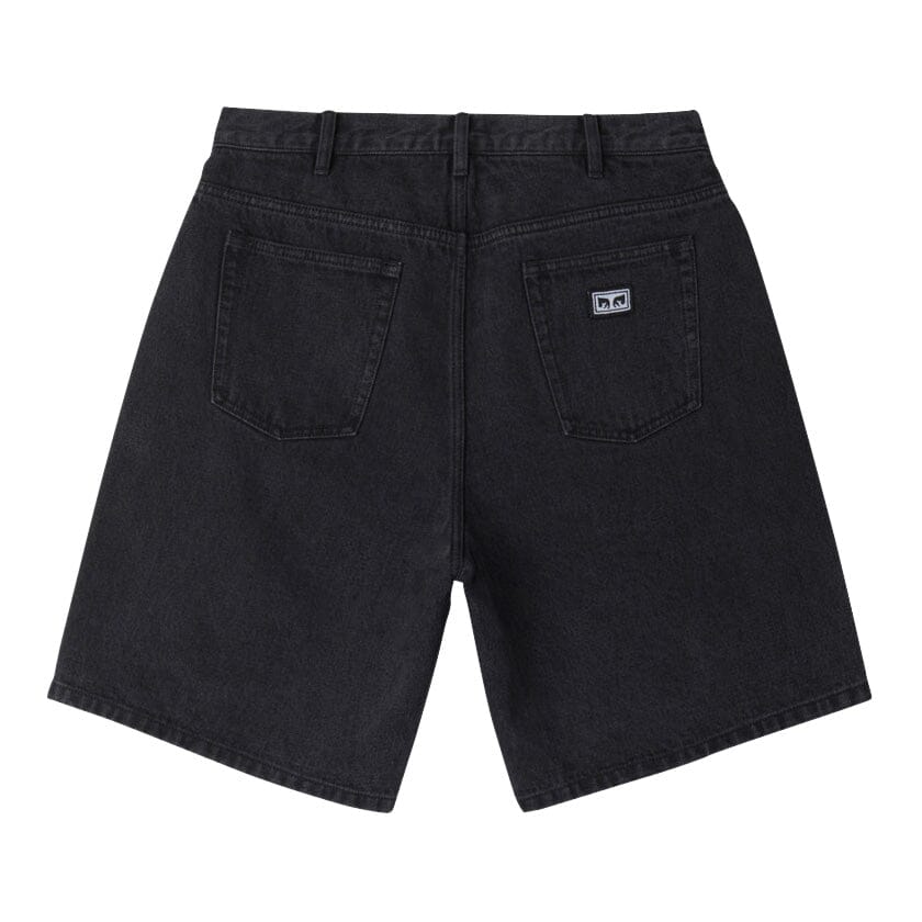 Obey Bigwig Baggy Denim Short Faded Black Shorts Obey 