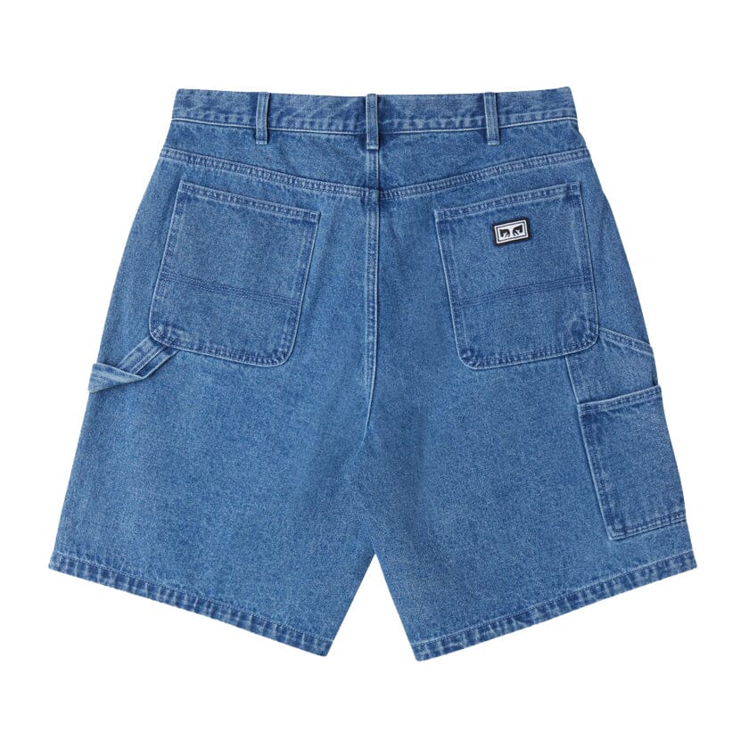 Obey Bigwig Baggy Denim Short Light Indigo Shorts Obey 