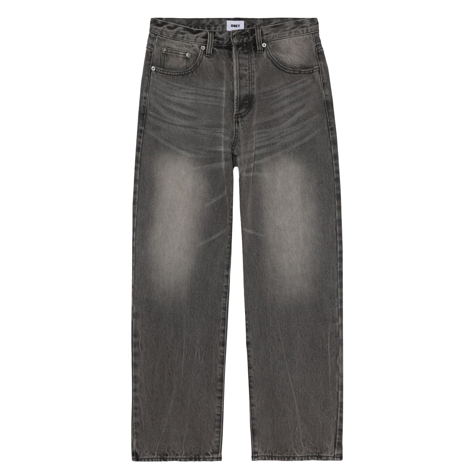 Obey Boxcar Straight Leg Denim Archive Grey pants Obey 