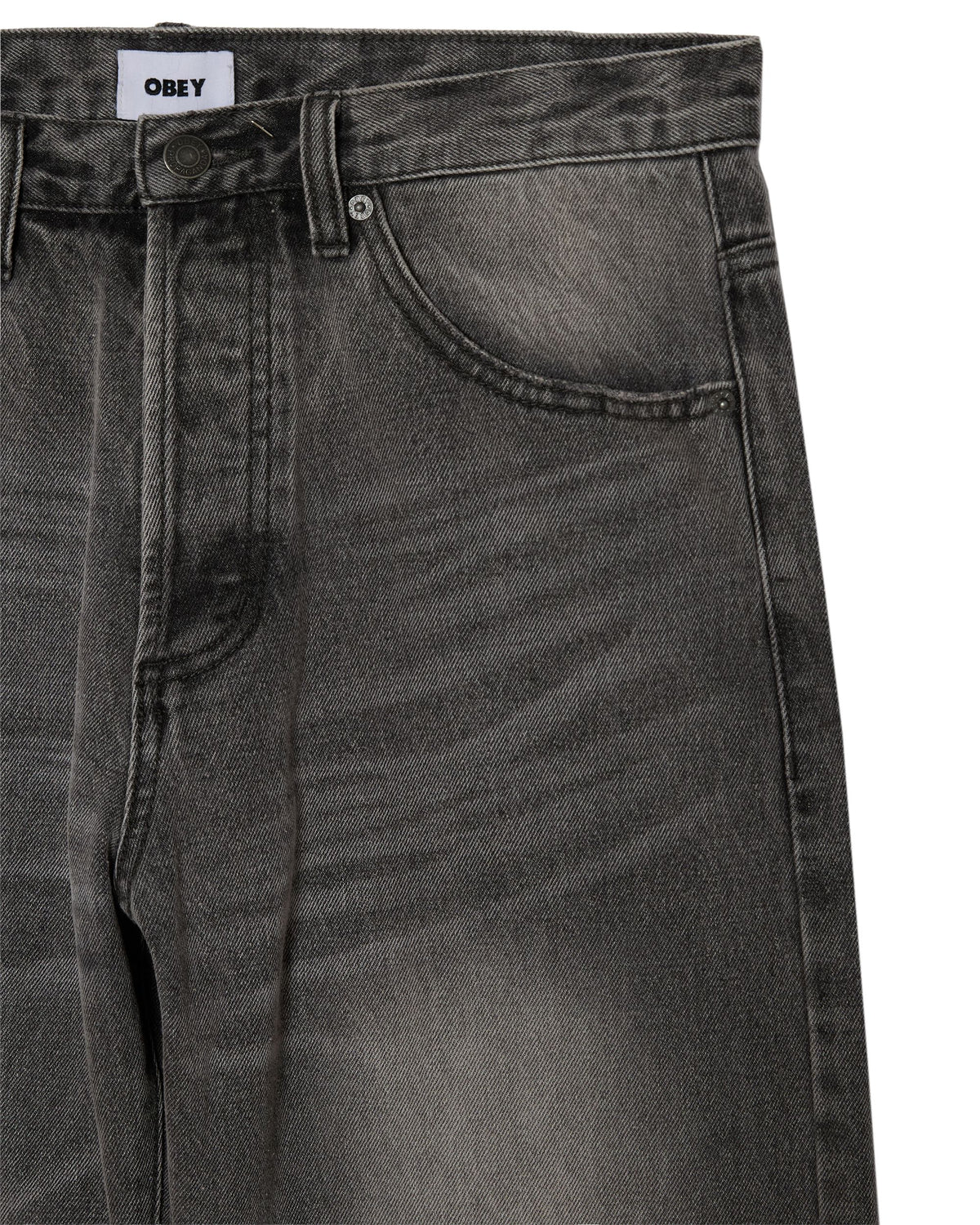 Obey Boxcar Straight Leg Denim Archive Grey pants Obey 