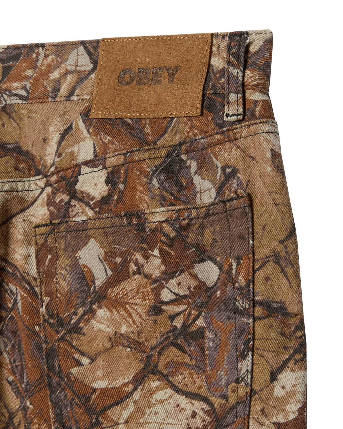 Obey Classic Baggy Denim Fence Camo Multi Pants Obey 
