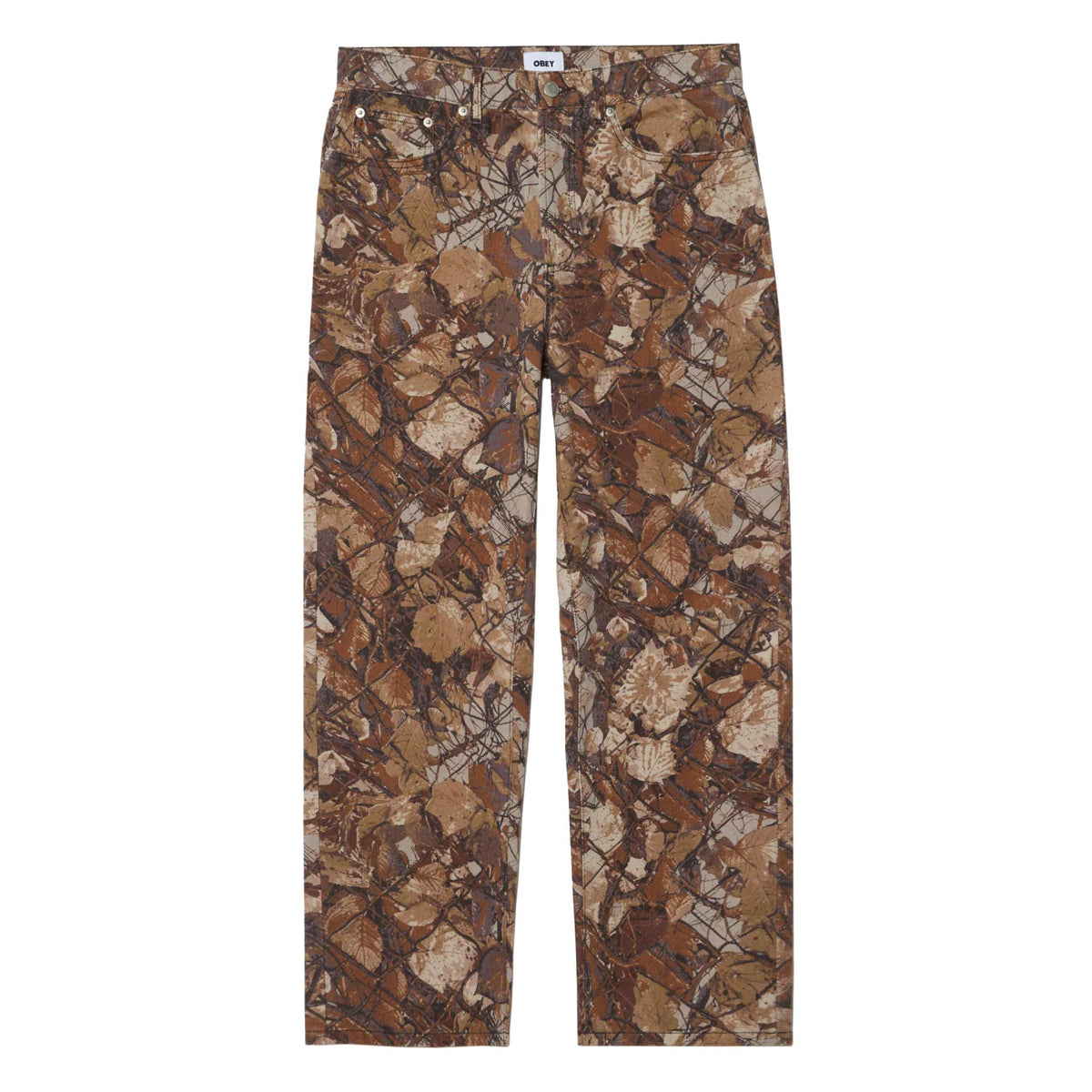 Obey Classic Baggy Denim Fence Camo Multi Pants Obey 