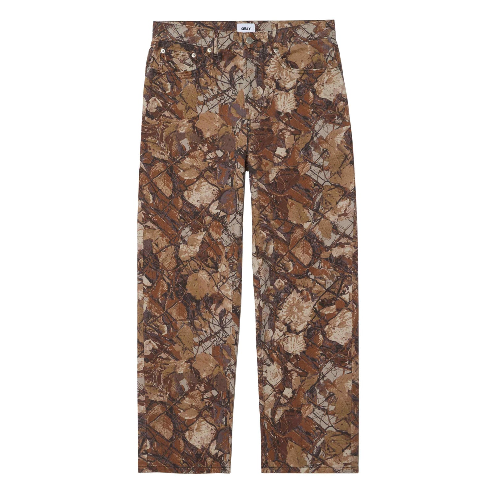 Obey Classic Baggy Denim Fence Camo Multi Pants Obey 