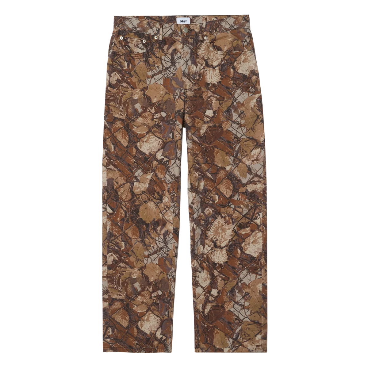 Obey Classic Baggy Denim Fence Camo Multi Pants Obey 