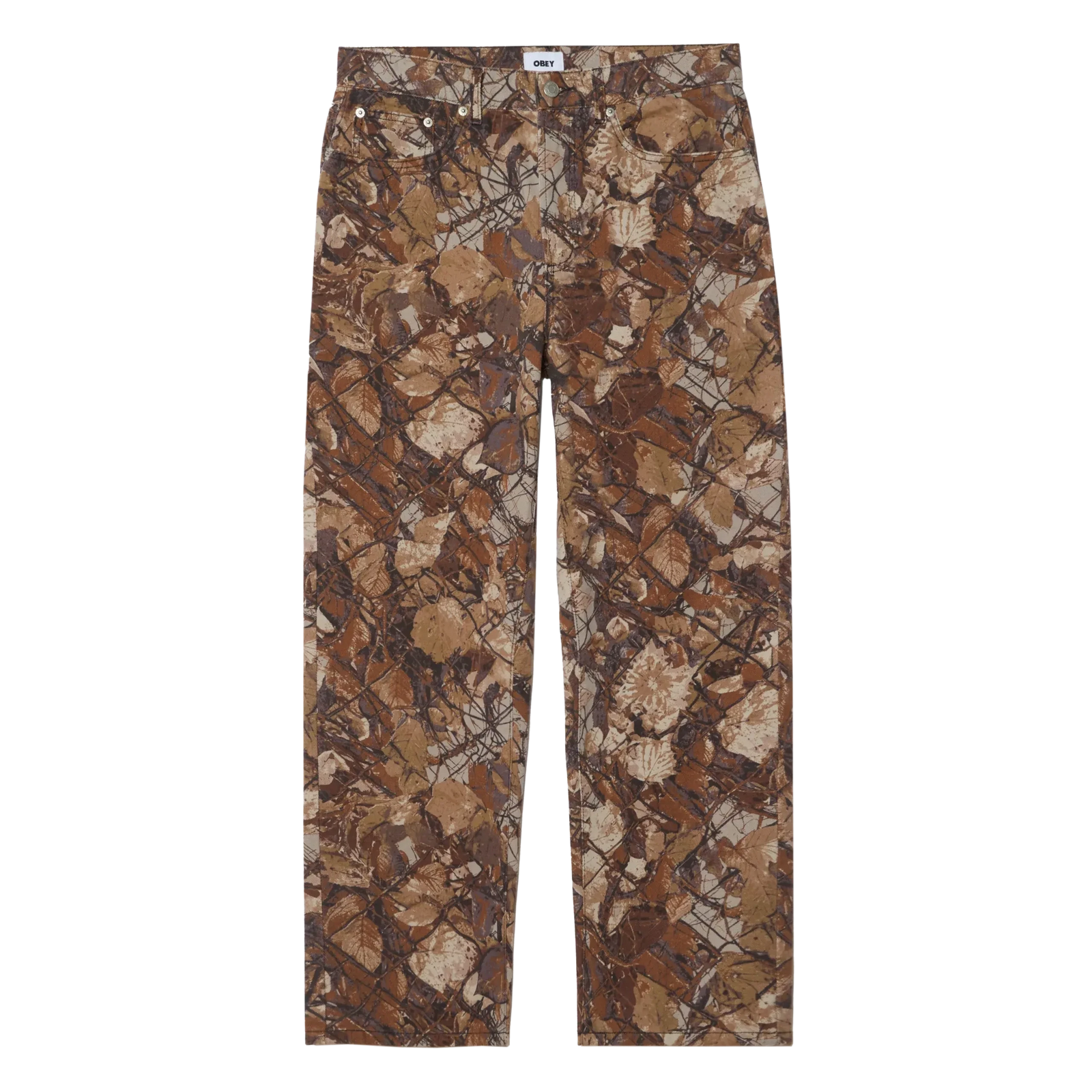Obey Classic Baggy Denim Fence Camo Multi Pants Obey 