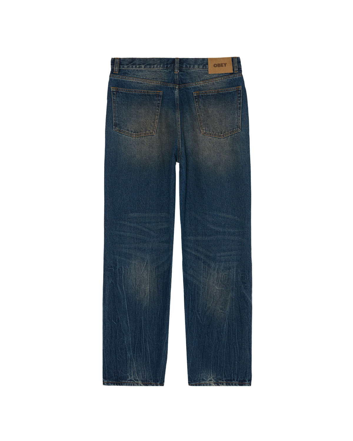 Obey Classic Baggy Denim Oil Stained Indigo pants Obey 