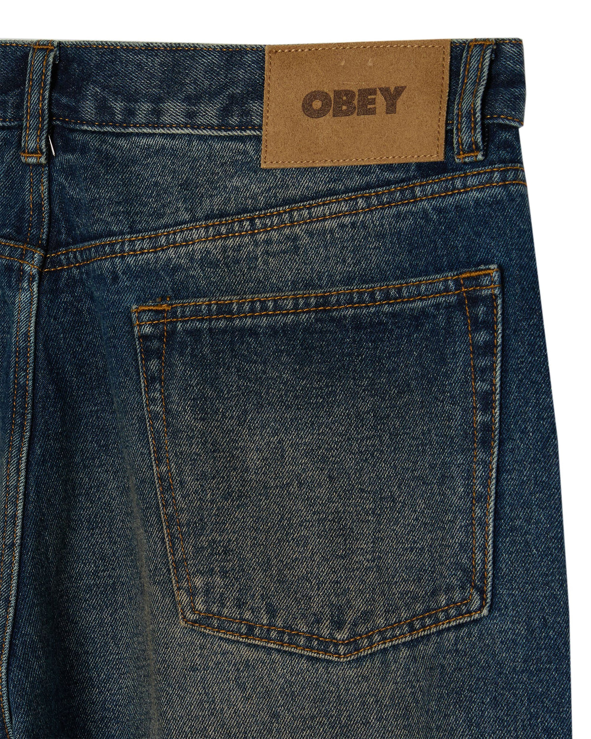 Obey Classic Baggy Denim Oil Stained Indigo pants Obey 