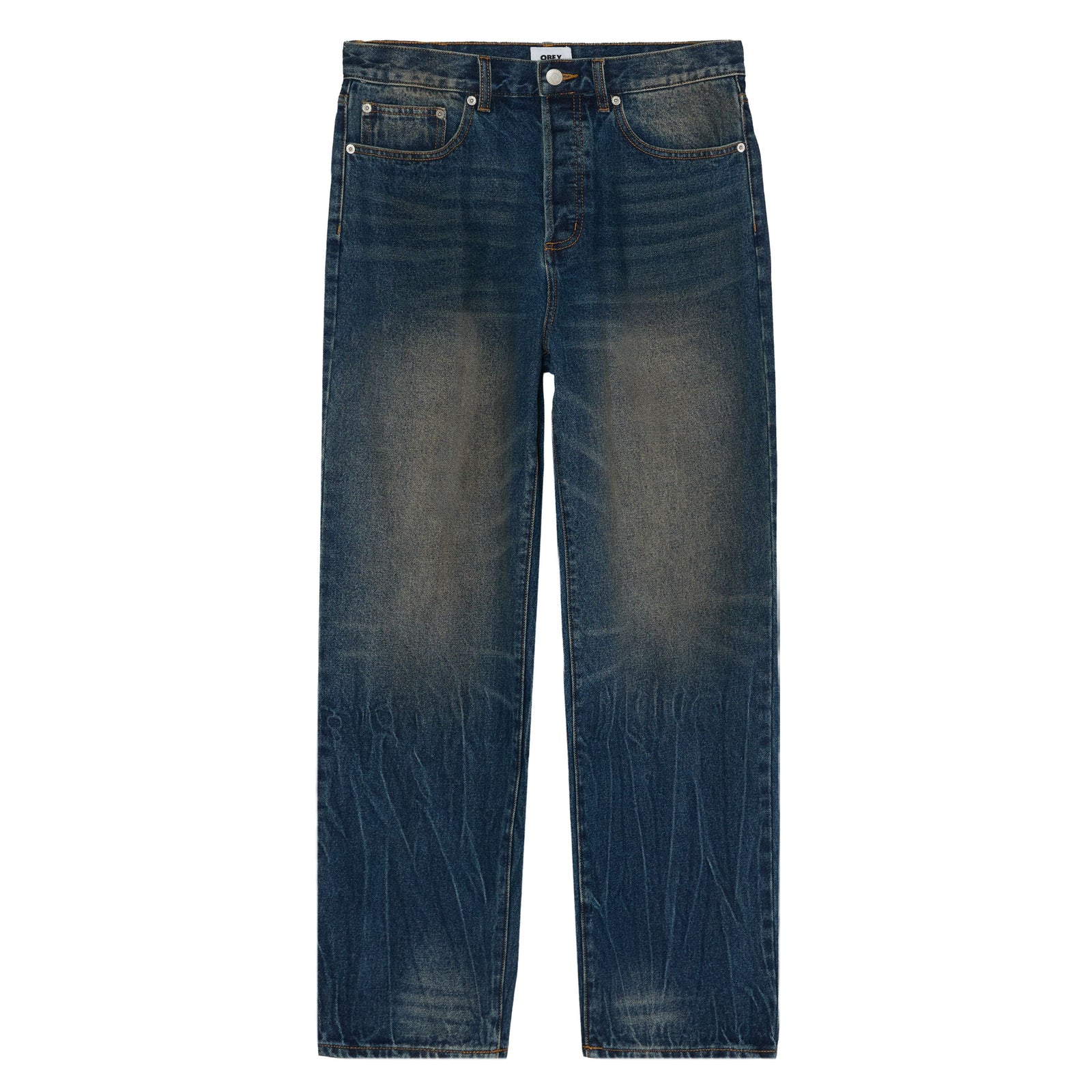 Obey Classic Baggy Denim Oil Stained Indigo pants Obey 