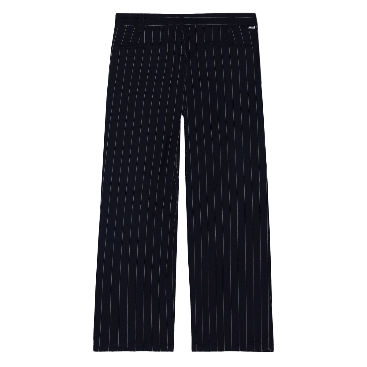 Obey Dean Striple Pleated Pant Navy Pinstripe pants Obey 