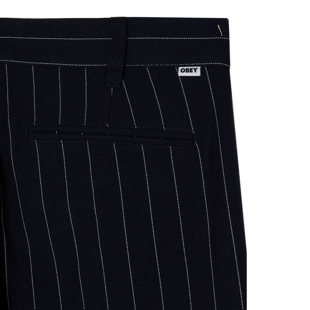 Obey Dean Striple Pleated Pant Navy Pinstripe pants Obey 