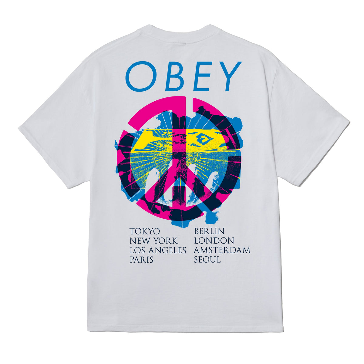 Obey Peace Brick Tee White tees Obey 