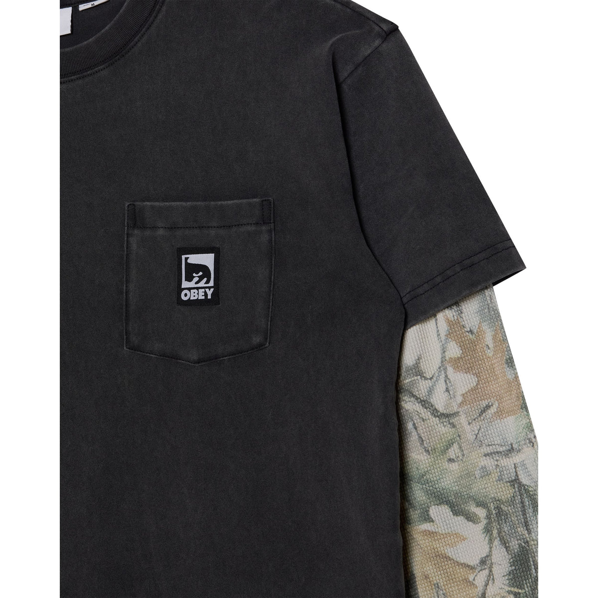 Obey Post 2Fer L/S Tee Dusty Black Limo Multi tees Obey 