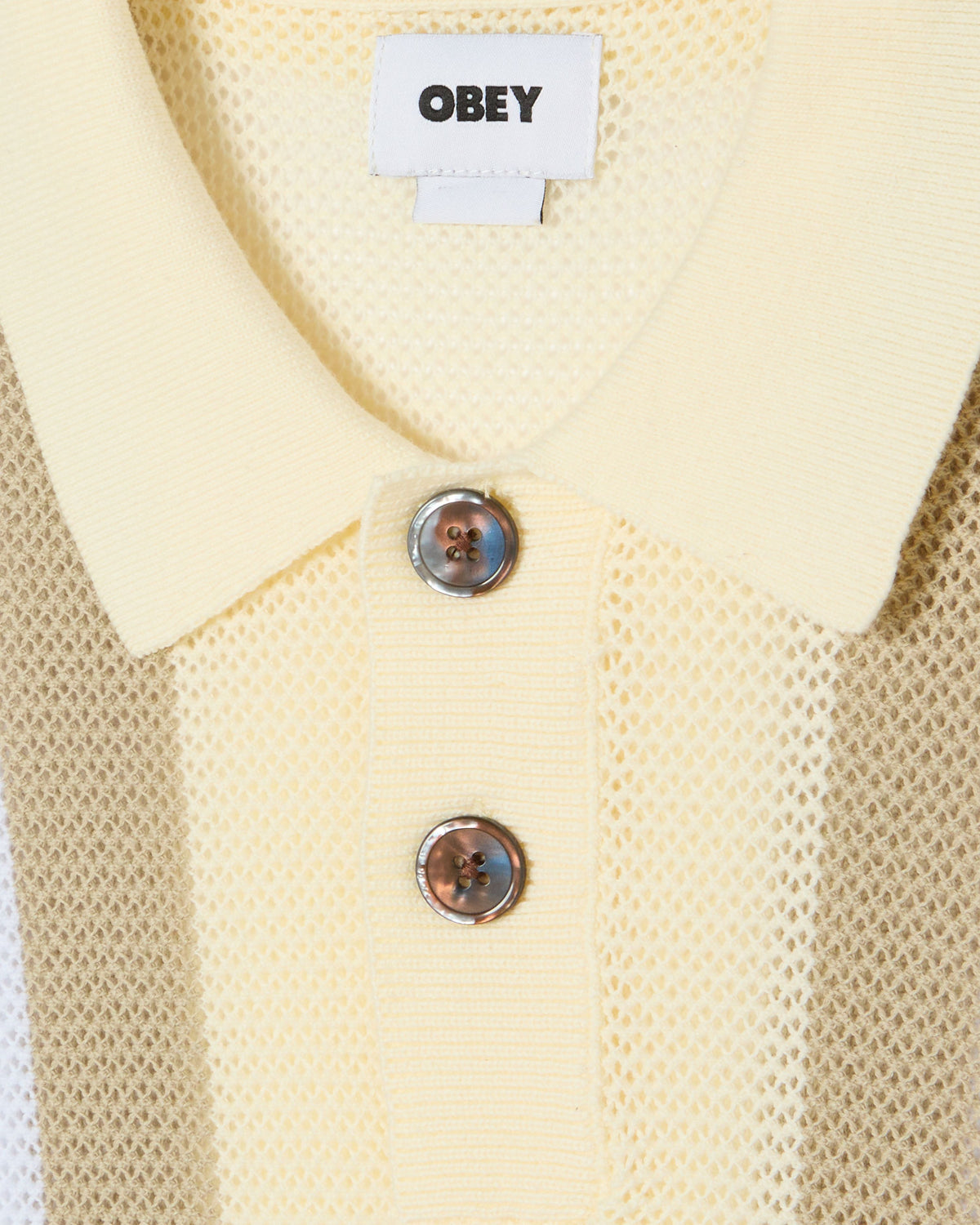 Obey Seth Polo Sweater Unbleached/Multi sweaters Obey 