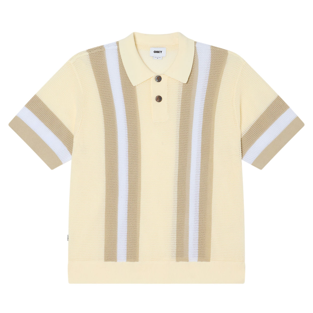 Obey Seth Polo Sweater Unbleached/Multi sweaters Obey 