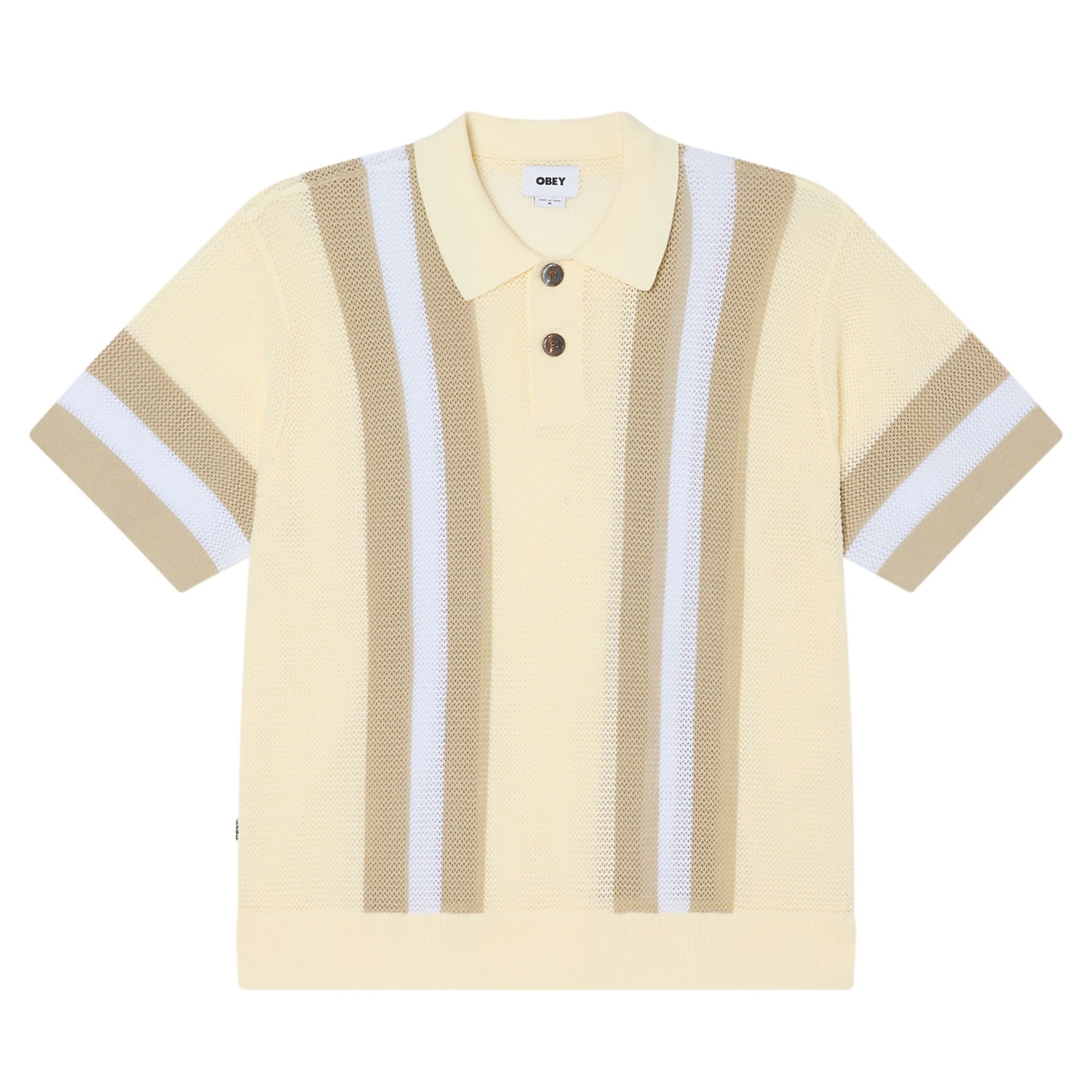 Obey Seth Polo Sweater Unbleached/Multi sweaters Obey 