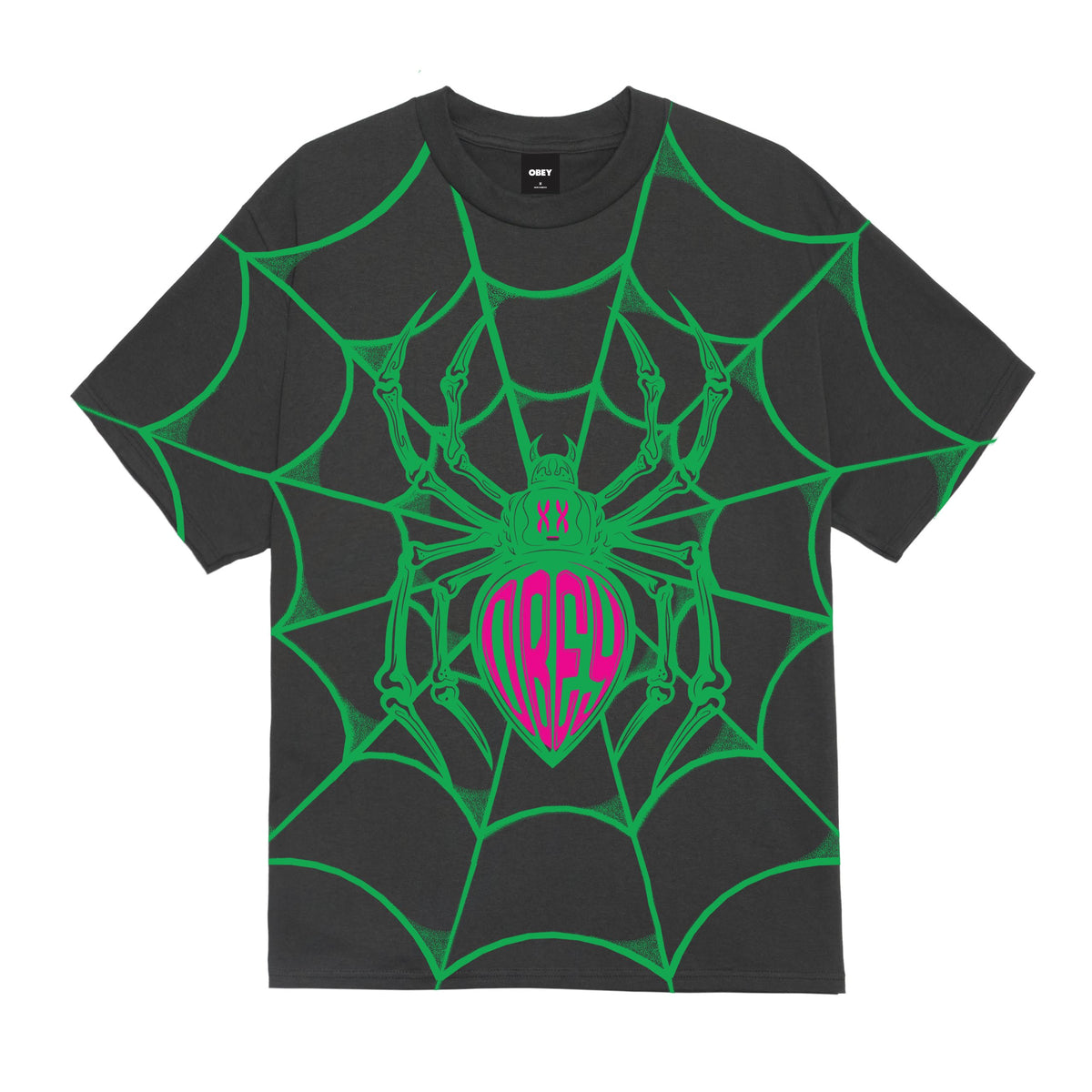 Obey Spider Tee Vintage Black tees Obey 