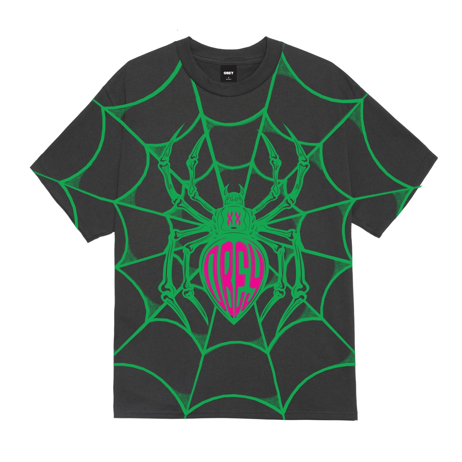 Obey Spider Tee Vintage Black tees Obey 
