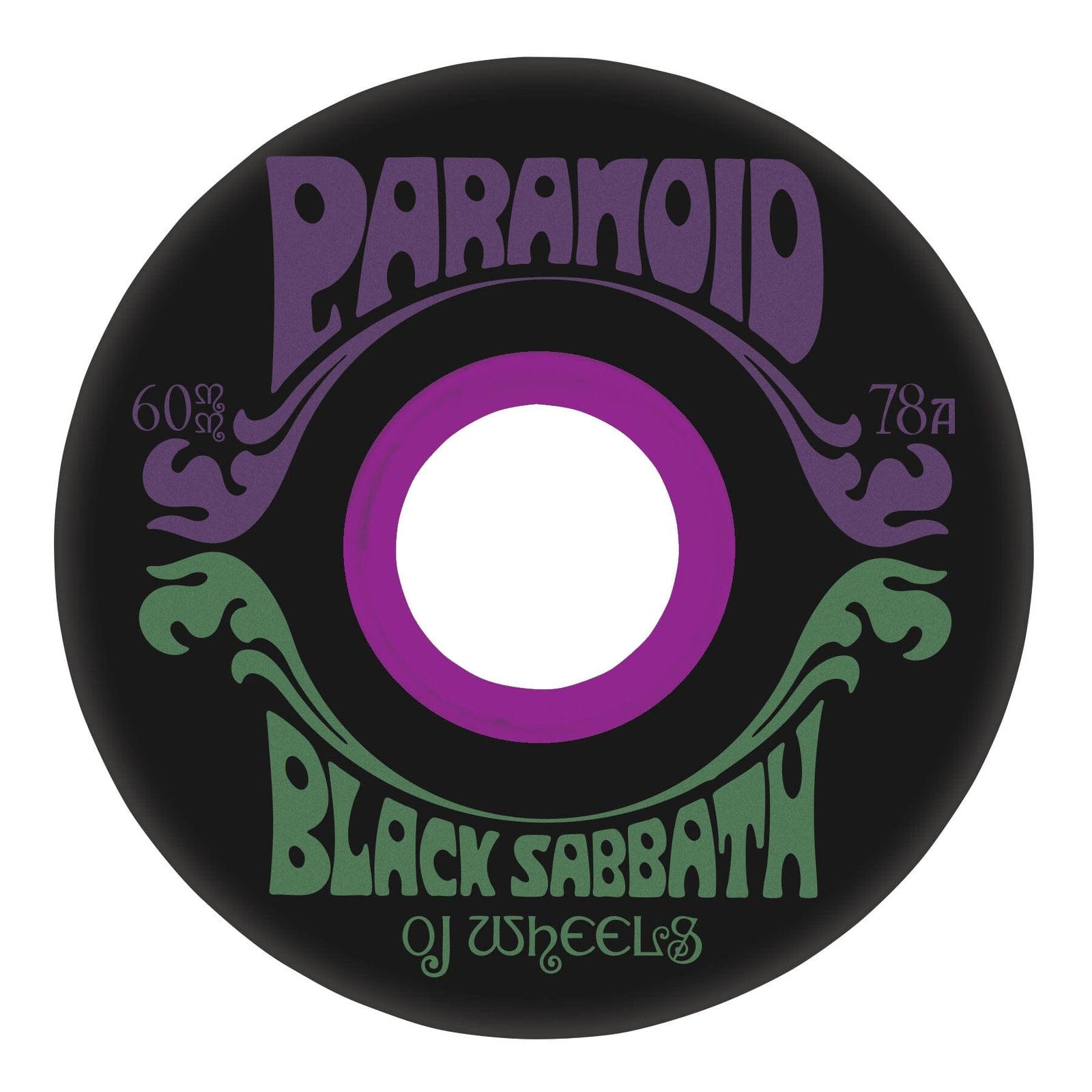 OJ Wheels Super Juice Black Sabbath Paranoid Wheels 78A 60MM wheels OJ Wheels 
