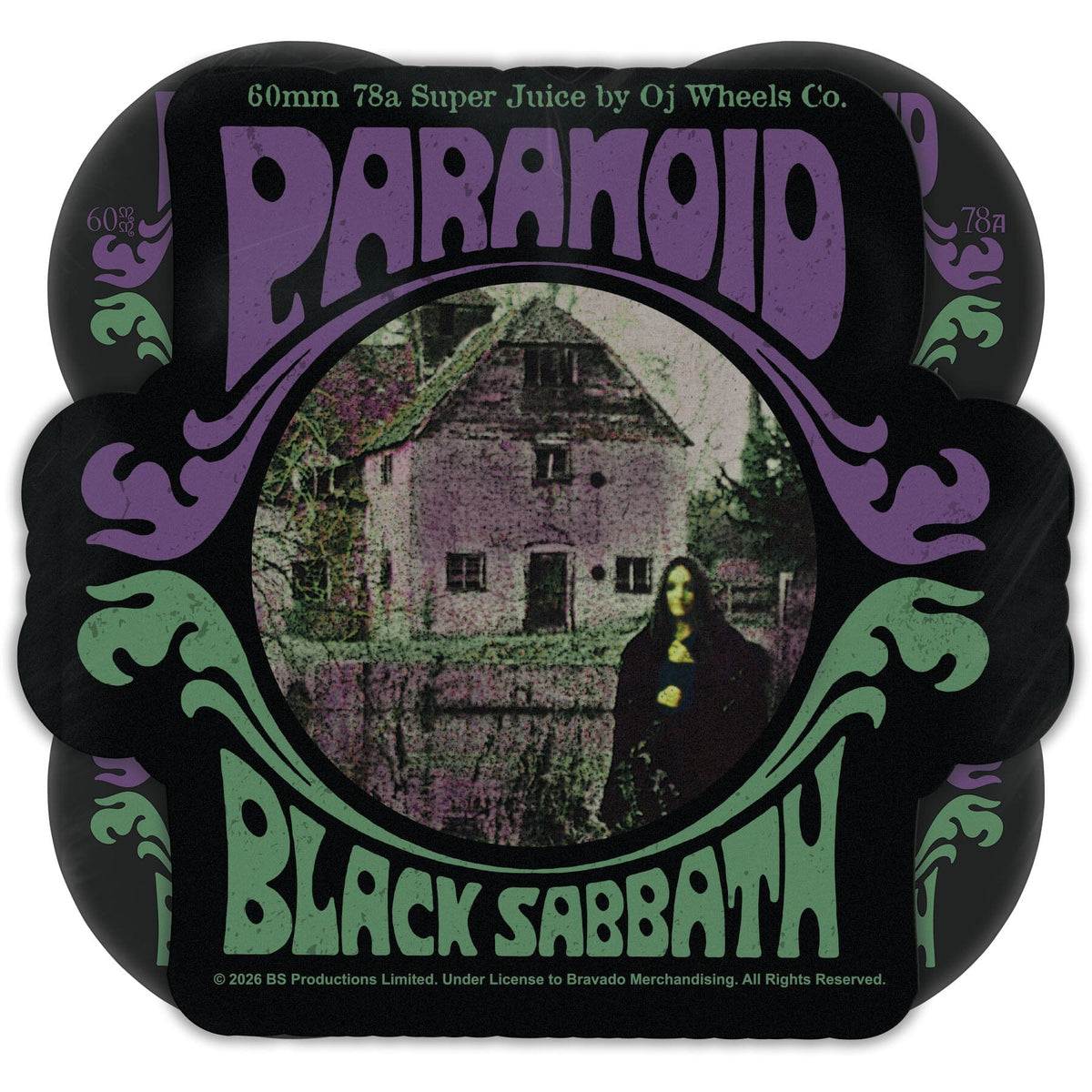 OJ Wheels Super Juice Black Sabbath Paranoid Wheels 78A 60MM wheels OJ Wheels 